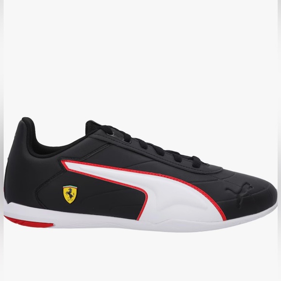 Puma Ferrari Tune Cat black and white trainers - Picture 1 of 8